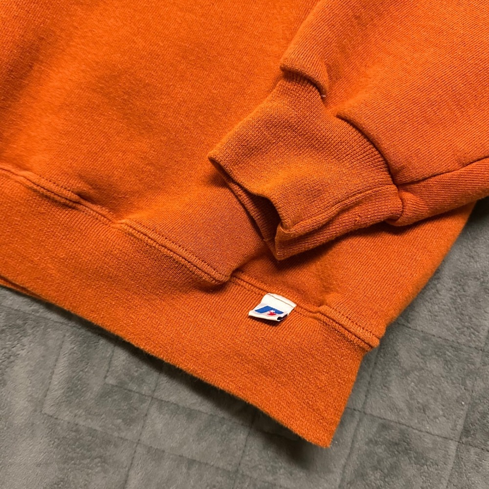 Vintage 90s Orange Blank‎ Russell Athletics Mens Large Crewneck - Picture 4 of 6